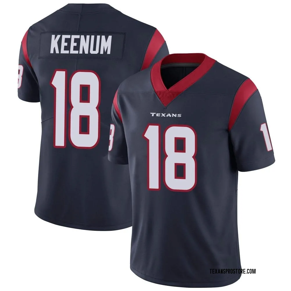 "Adult Limited Case Keenum Houston Texans Navy Blue Team Color Vapor Untouchable Jersey"