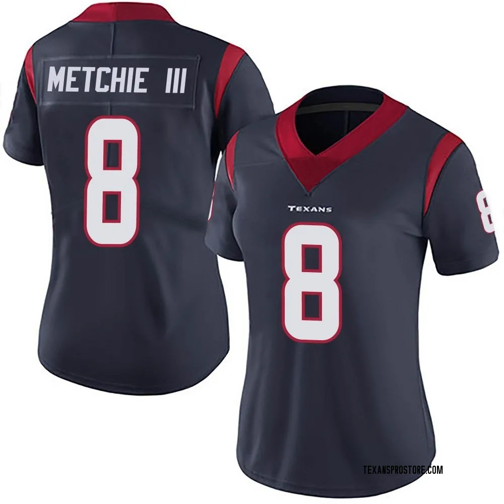  alt=&quot;Women's Limited John Metchie III Houston Texans Navy Blue Team Color Vapor Untouchable Jersey&quot; width=500